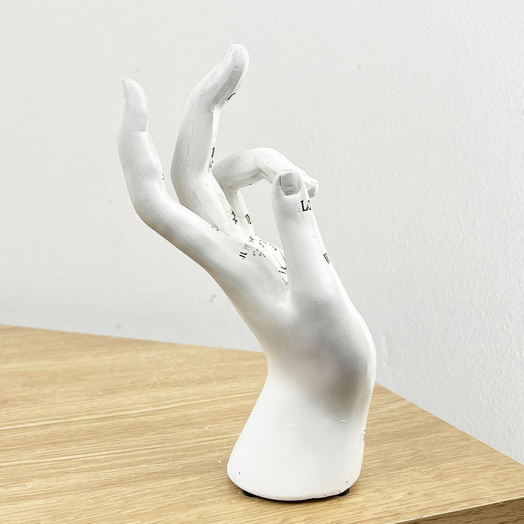 Rascette 18cm White Palmistry / Rascette Hand Ornament / Statue - Resin – Alfie ...