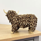 25cm Large Highland Cow Ornament / Figurine - Resin