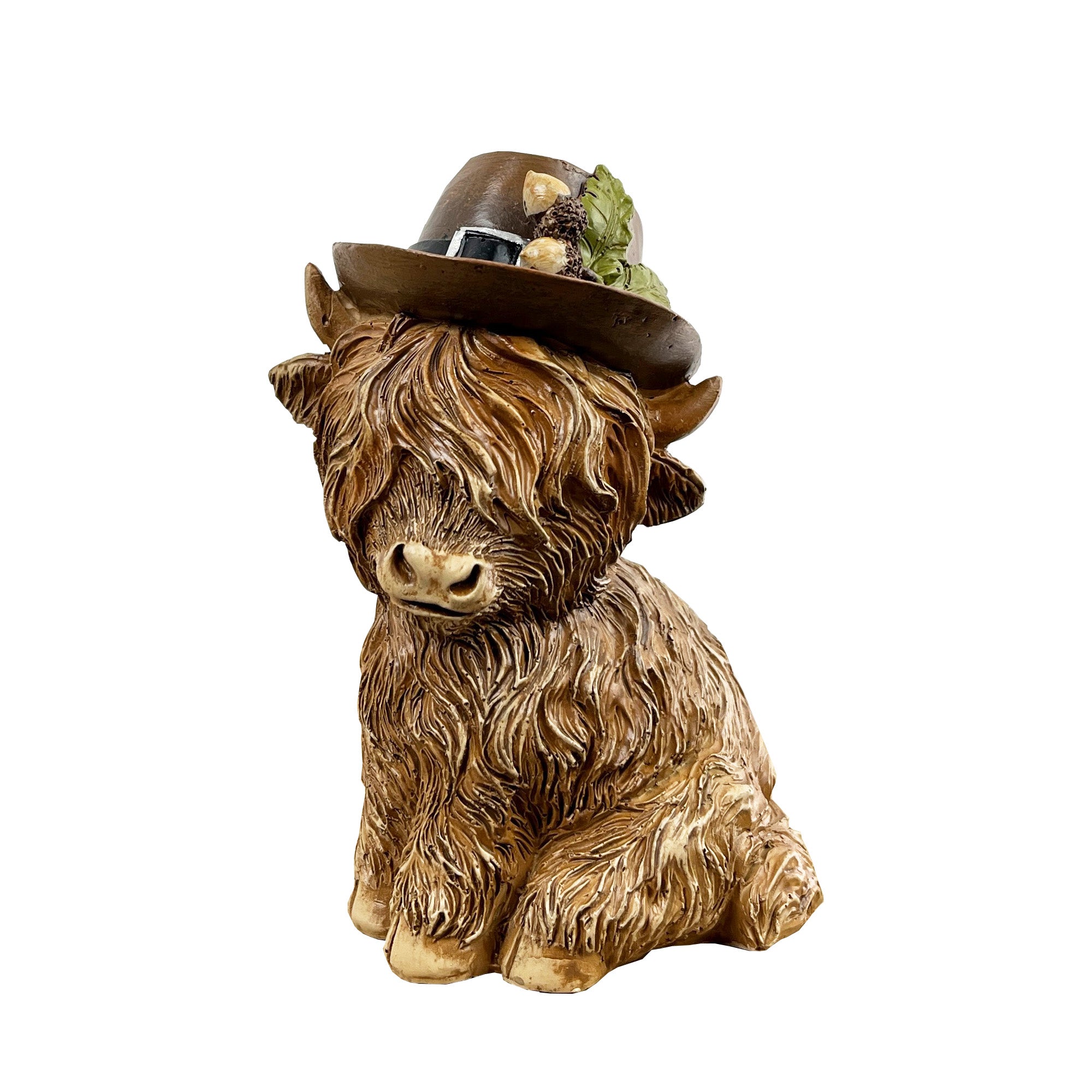 12cm Hector The Highland Cow Ornament / Figurine – Resin