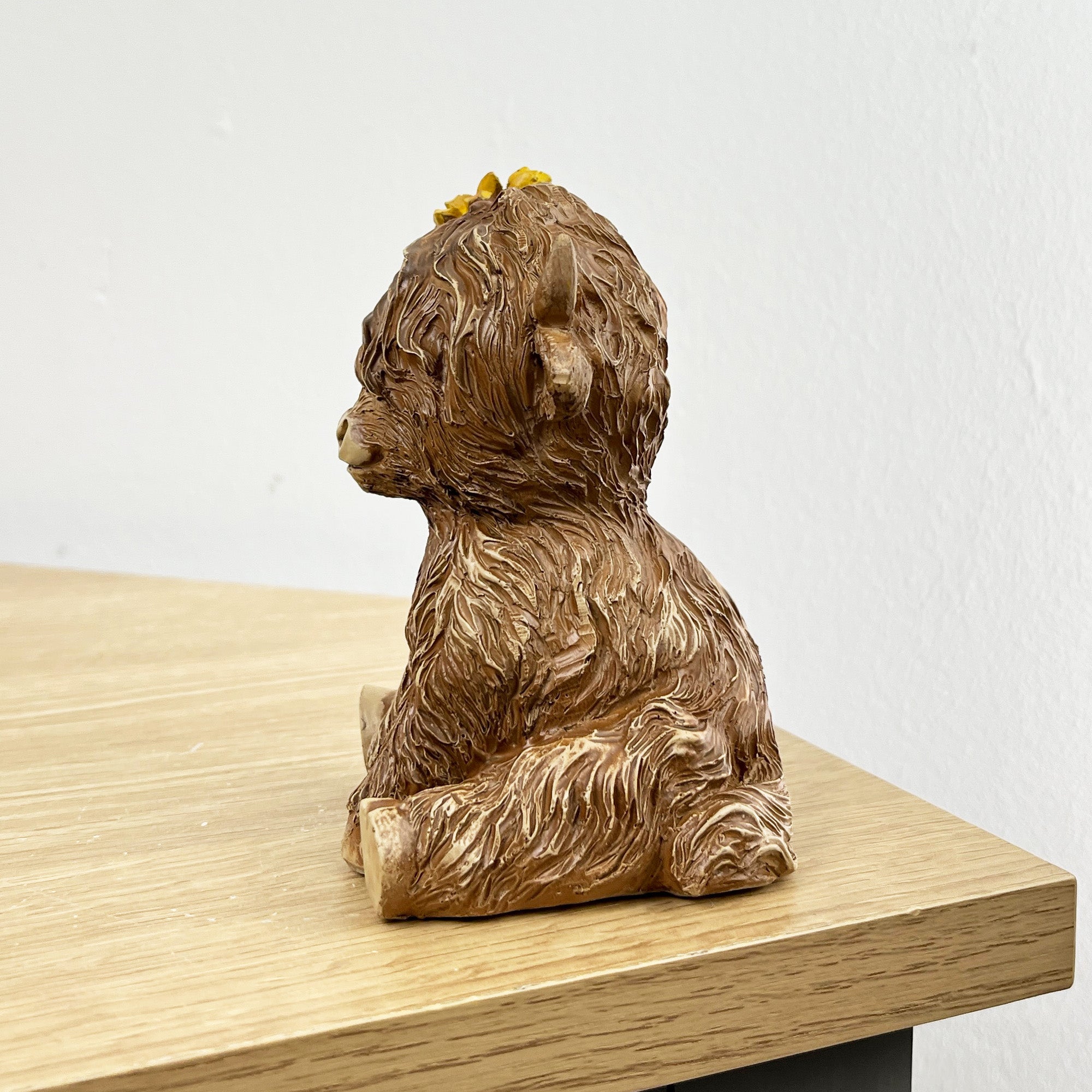 11cm Daisy The Highland Cow Ornament / Figurine – Resin