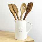 900ml off-White Star ⭐ Utensil Storage Pot Jug - Ceramic