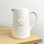 900ml off-White Star ⭐ Utensil Storage Pot Jug - Ceramic