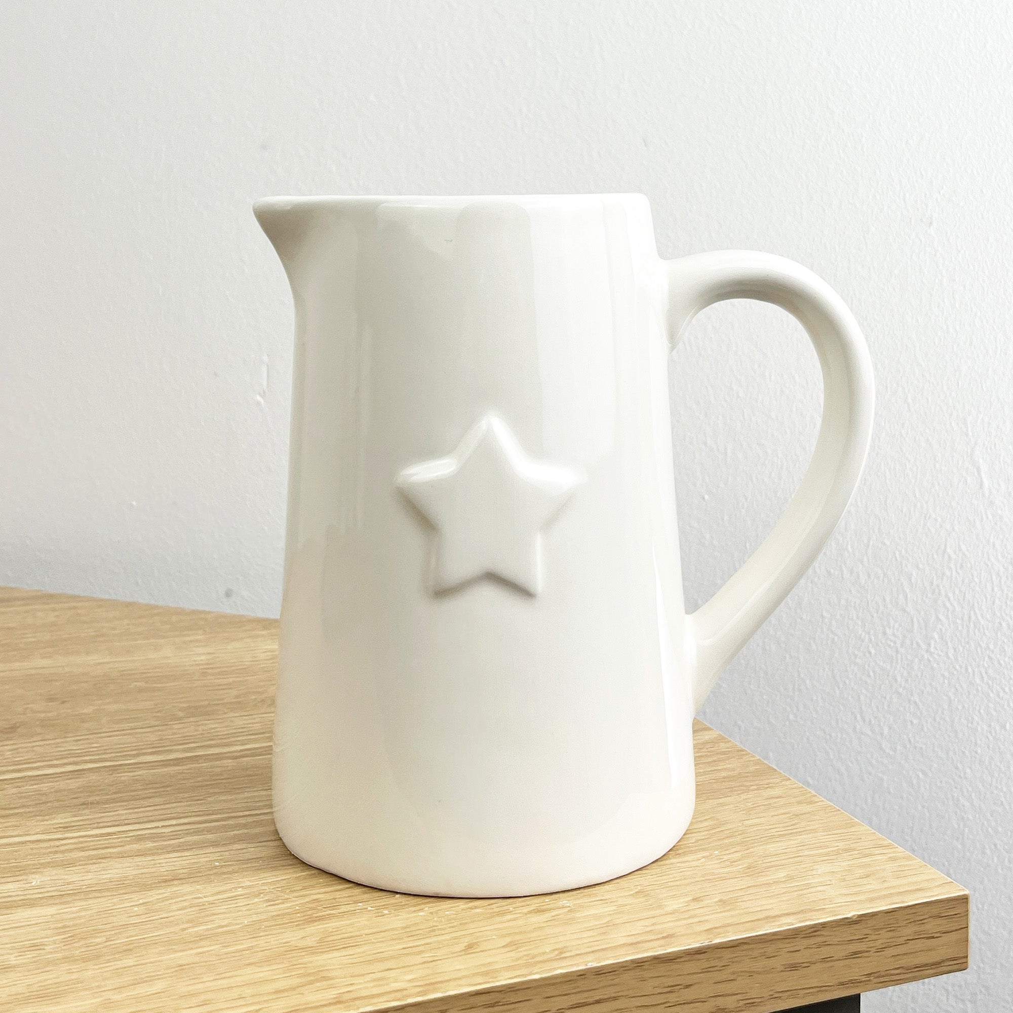 900ml off-White Star ⭐ Utensil Storage Pot Jug - Ceramic