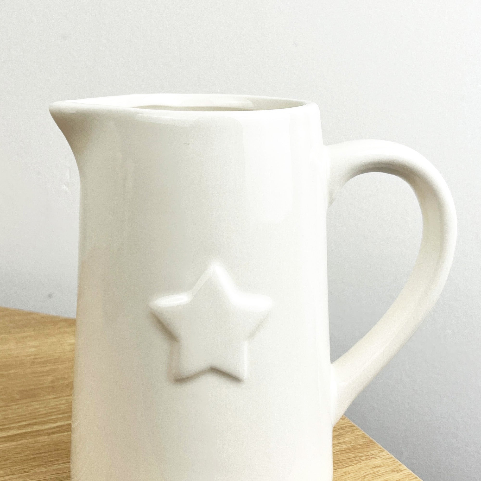 900ml off-White Star ⭐ Utensil Storage Pot Jug - Ceramic
