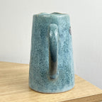 17cm Blue Reactive Glaze Jug / Utensil Pot - Ceramic