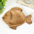 25.5cm Wooden Fish Shaped Trinket Dish - Mango Wood