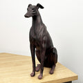 29cm Large Sitting Greyhound Ornament - Resin