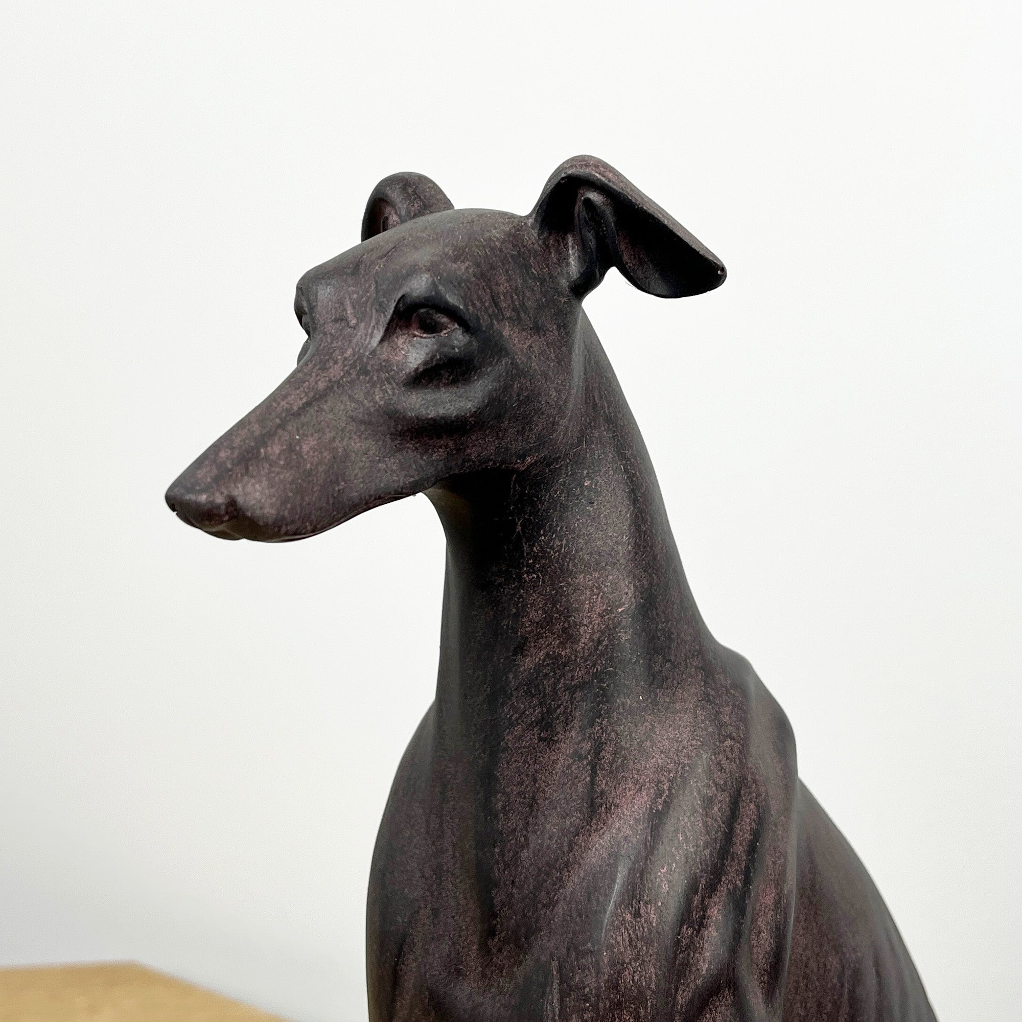 29cm Large Sitting Greyhound Ornament - Resin