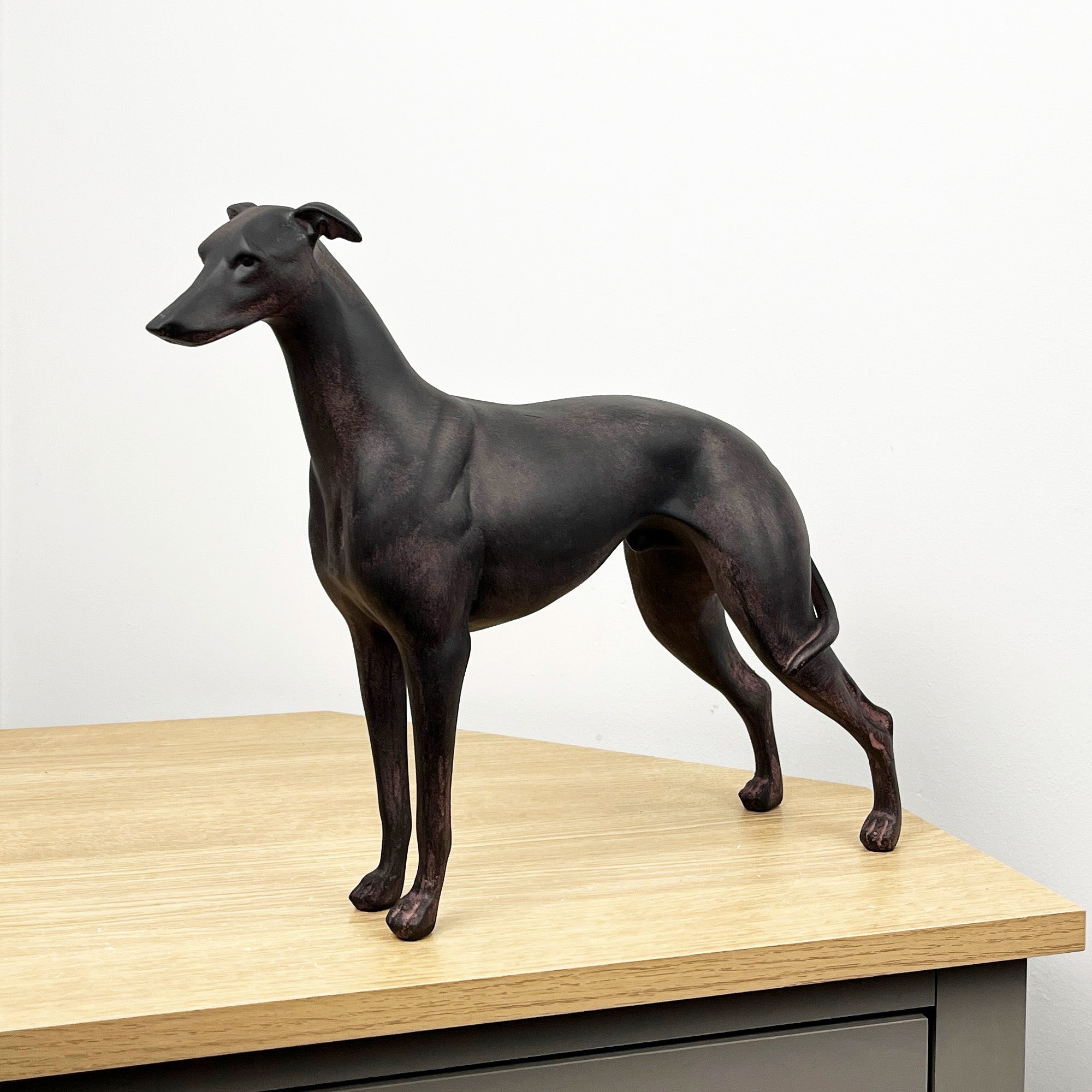 35.5cm Large Standing Greyhound Ornament - Resin