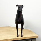 35.5cm Large Standing Greyhound Ornament - Resin