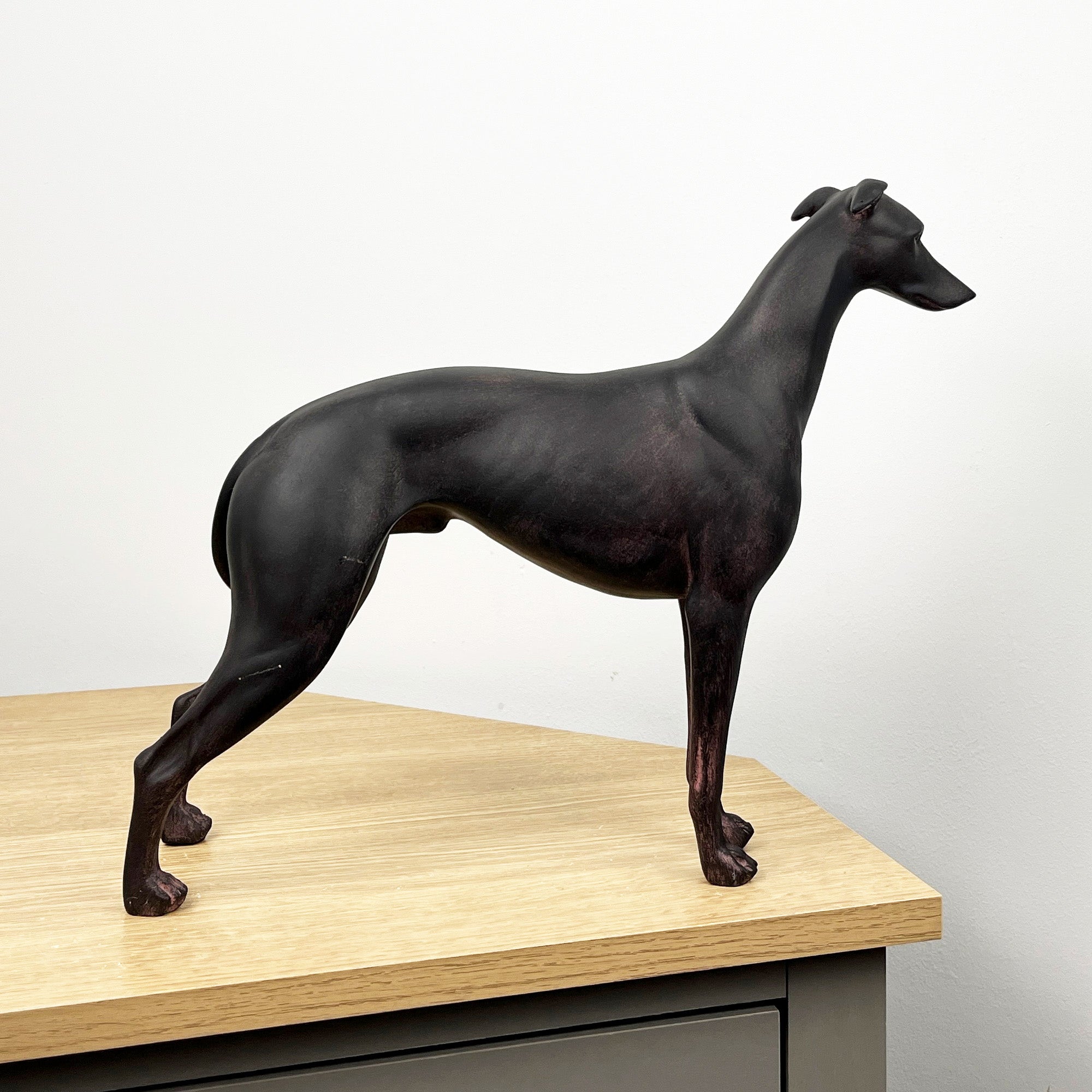 35.5cm Large Standing Greyhound Ornament - Resin