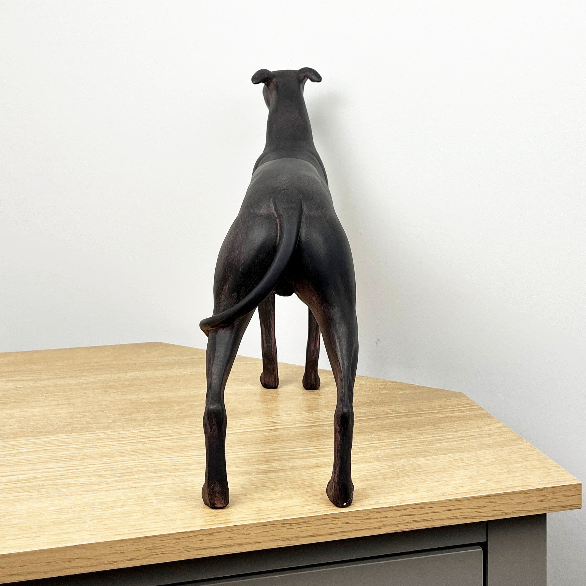 35.5cm Large Standing Greyhound Ornament - Resin