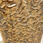 49cm Large Metal Floor Standing Vase - Distressed Gold