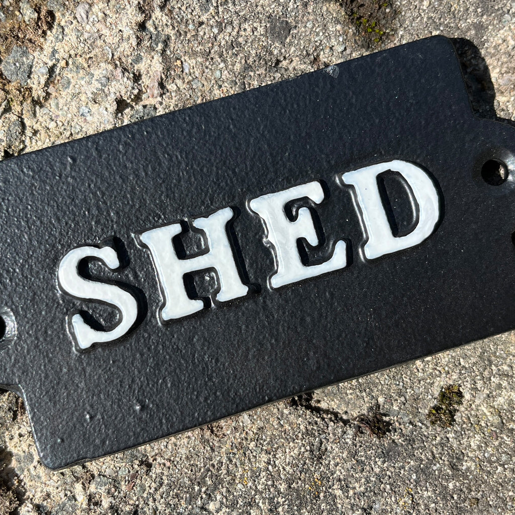 Small Shed Wall Sign / Plaque - Cast Iron
