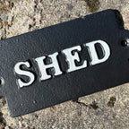 Small Shed Wall Sign / Plaque - Cast Iron