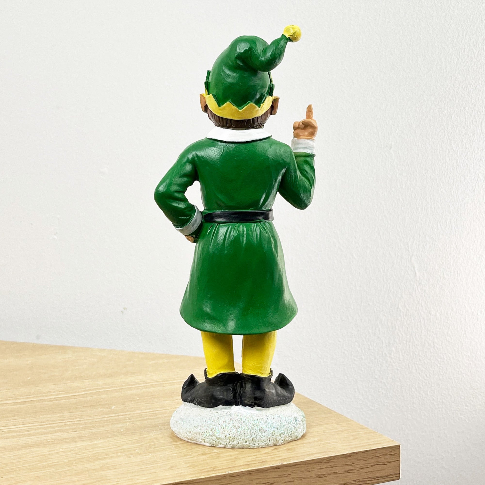 20.5cm Up Yours Middle Finger Christmas Elf Ornament - Resin