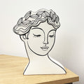 25.5cm Modern Lady's Head Decorative Vase - Ceramic