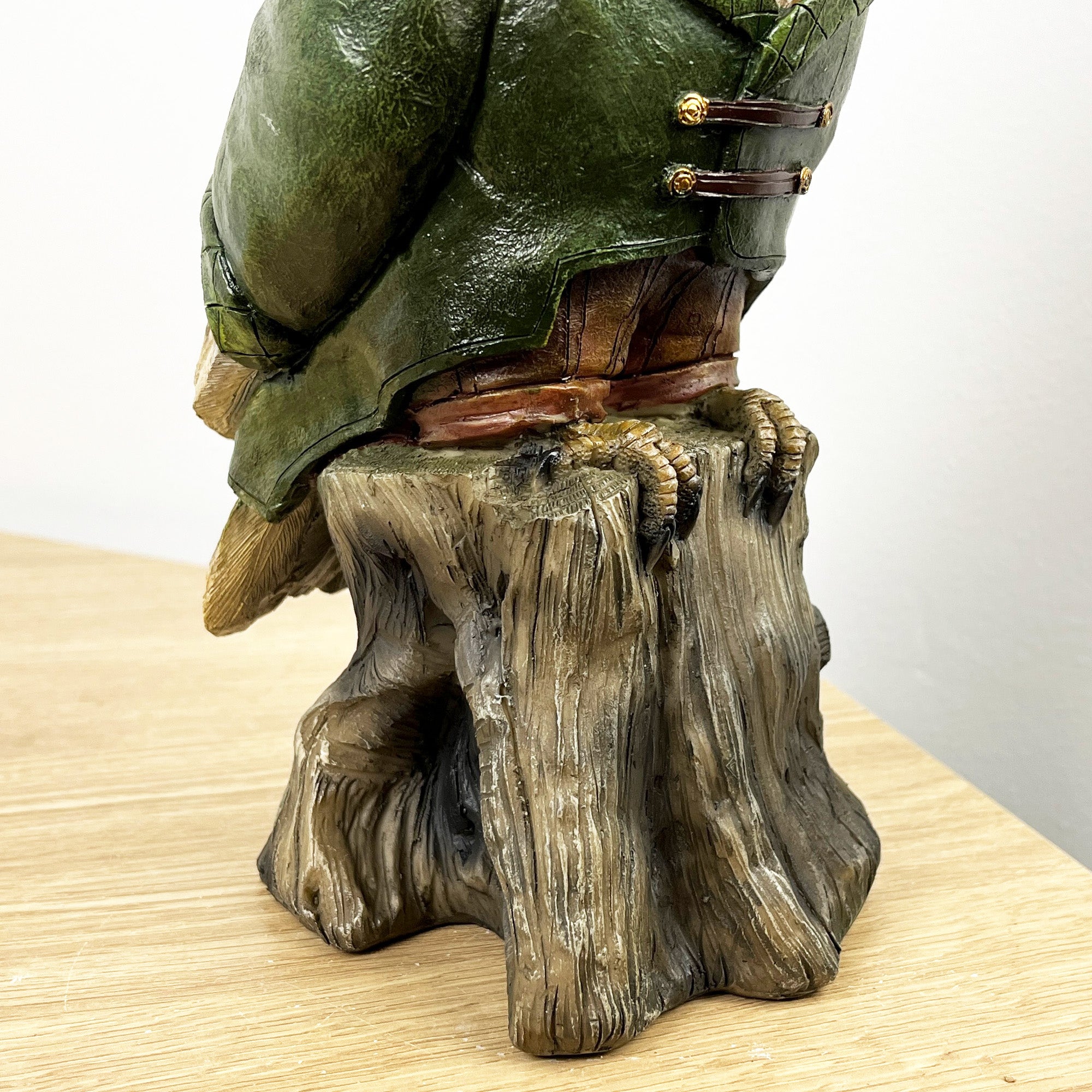 28.5cm Top Hat Owl on Tree Stump Ornament - Resin