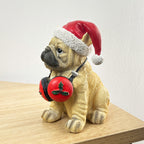 14.5cm Festive French Bulldog Ornament - Resin