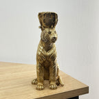 18cm Gold Sitting Tiger Candle Stick Holder - Resin
