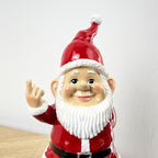 24.5cm Middle Finger Santa Gnome / Statue - Resin