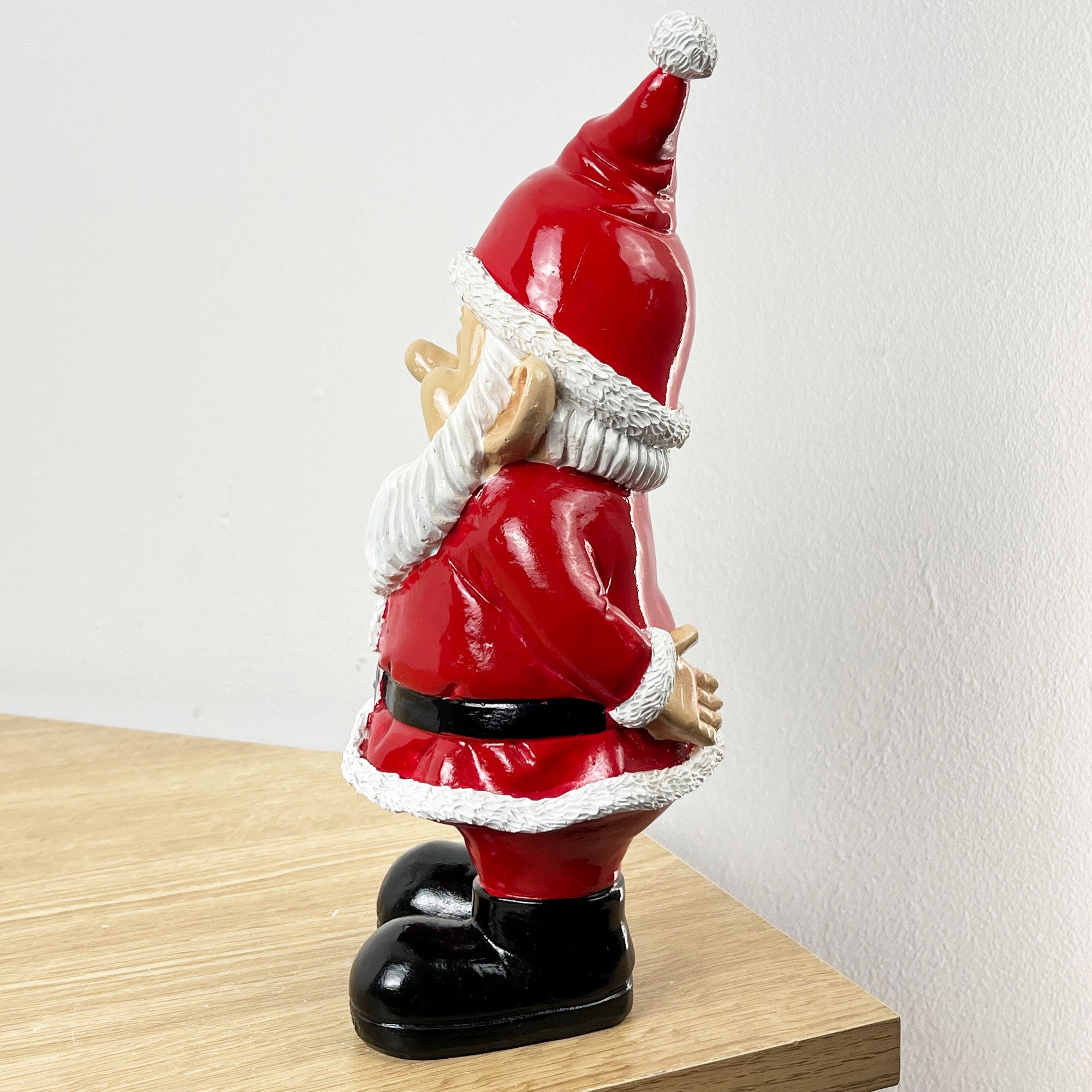 24.5cm Middle Finger Santa Gnome / Statue - Resin