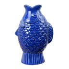 22cm Ceramic Fish Vase - Blue