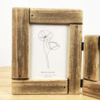 Nautical Driftwood Style Hinged Double Photo Frame - Wood