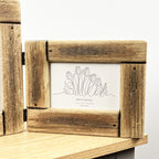 Nautical Driftwood Style Hinged Double Photo Frame - Wood