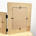 Nautical Driftwood Style Hinged Double Photo Frame - Wood
