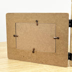Nautical Driftwood Style Hinged Double Photo Frame - Wood