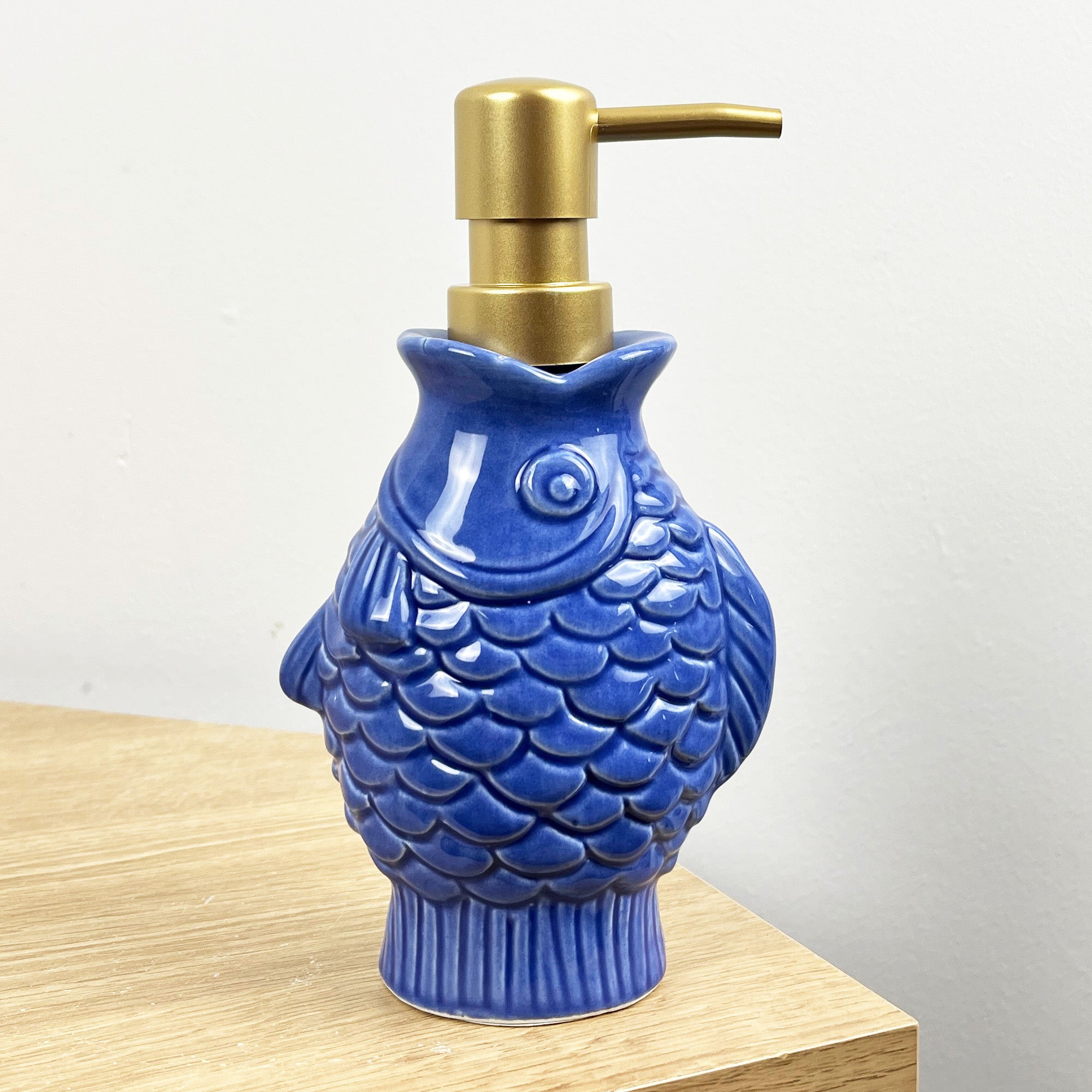 2 x Blue Fish Lotion Dispensers - Ceramic