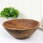 30cm Large Round Acacia Wood Decorative Bowl