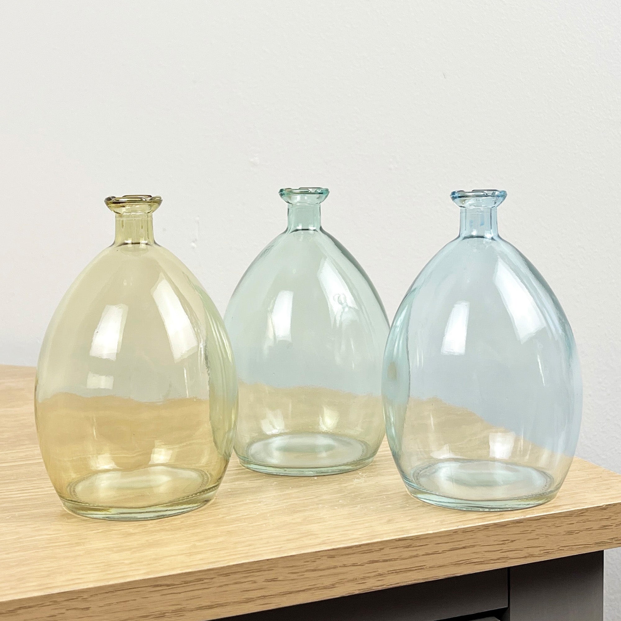 3 Piece Glass Bud Vase Set - Abstract Mix #1