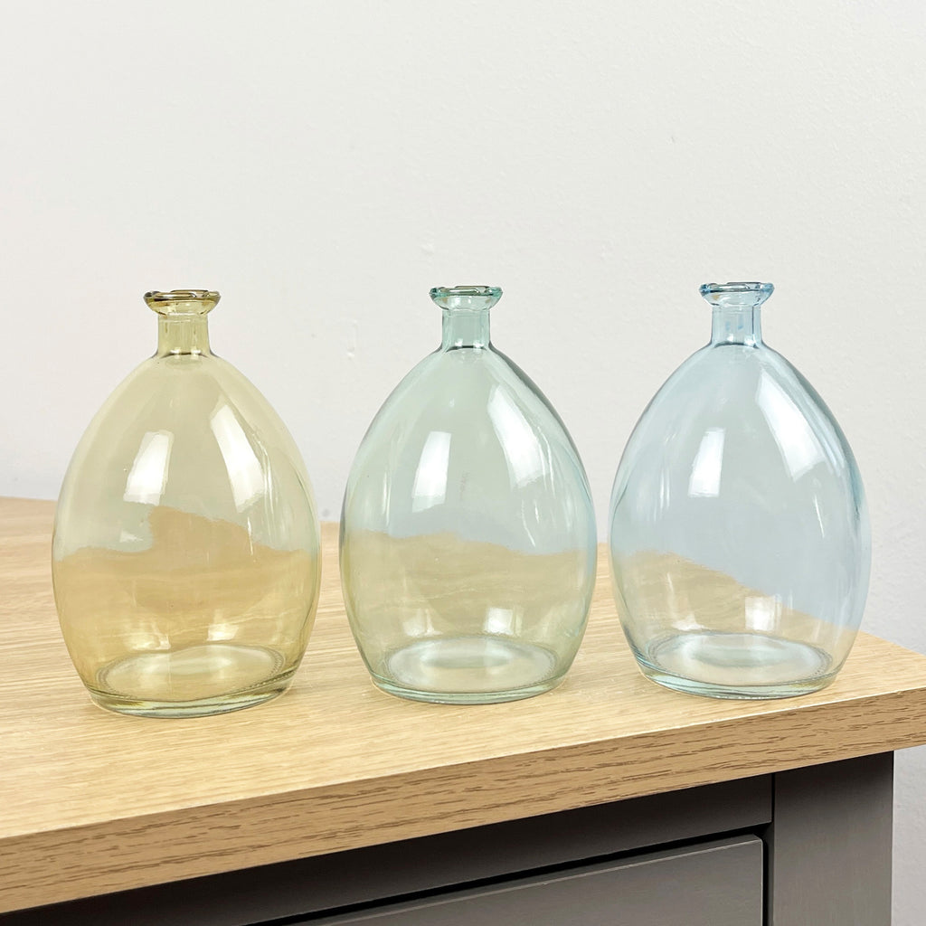 3 Piece Glass Bud Vase Set - Abstract Mix #1