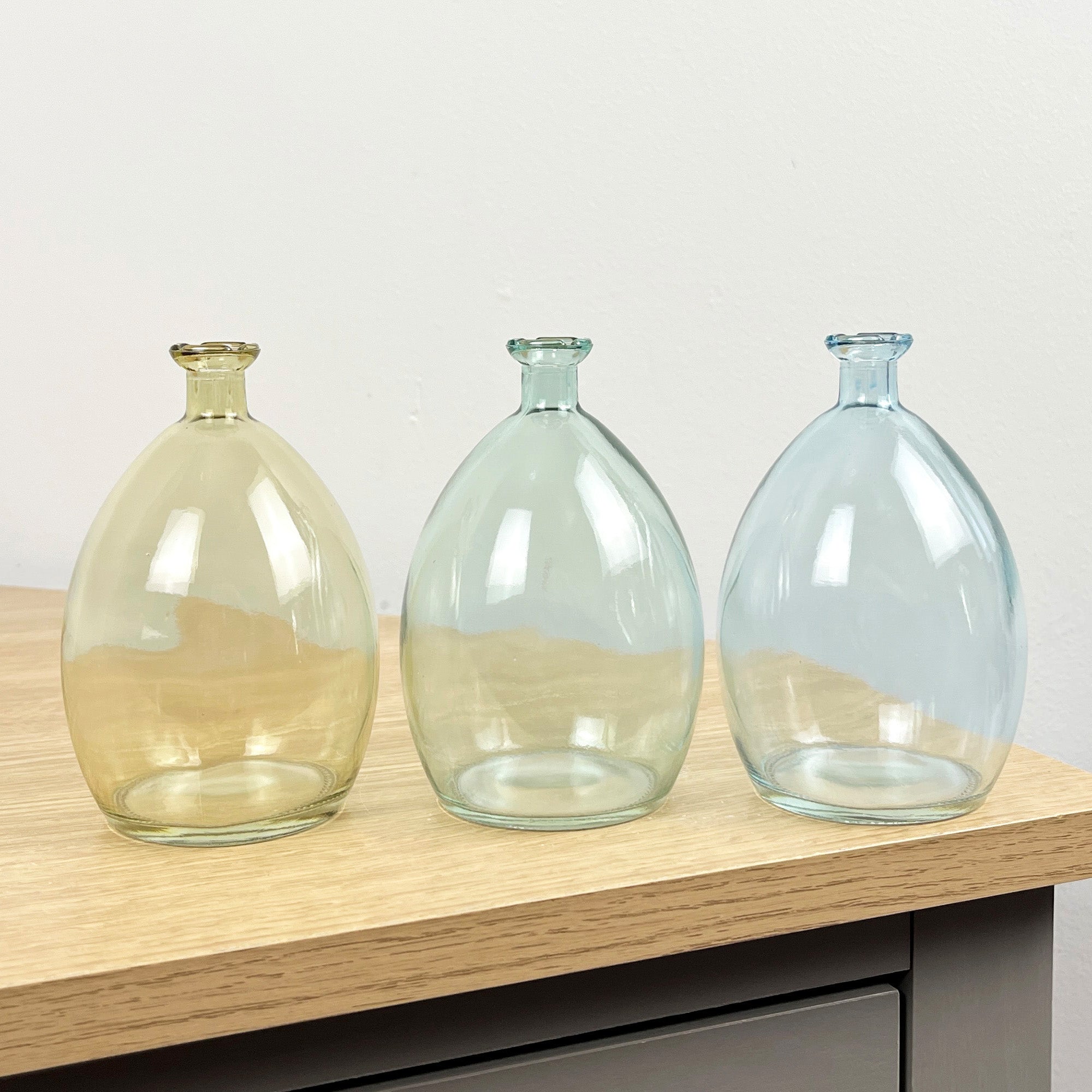 3 Piece Glass Bud Vase Set - Abstract Mix #1