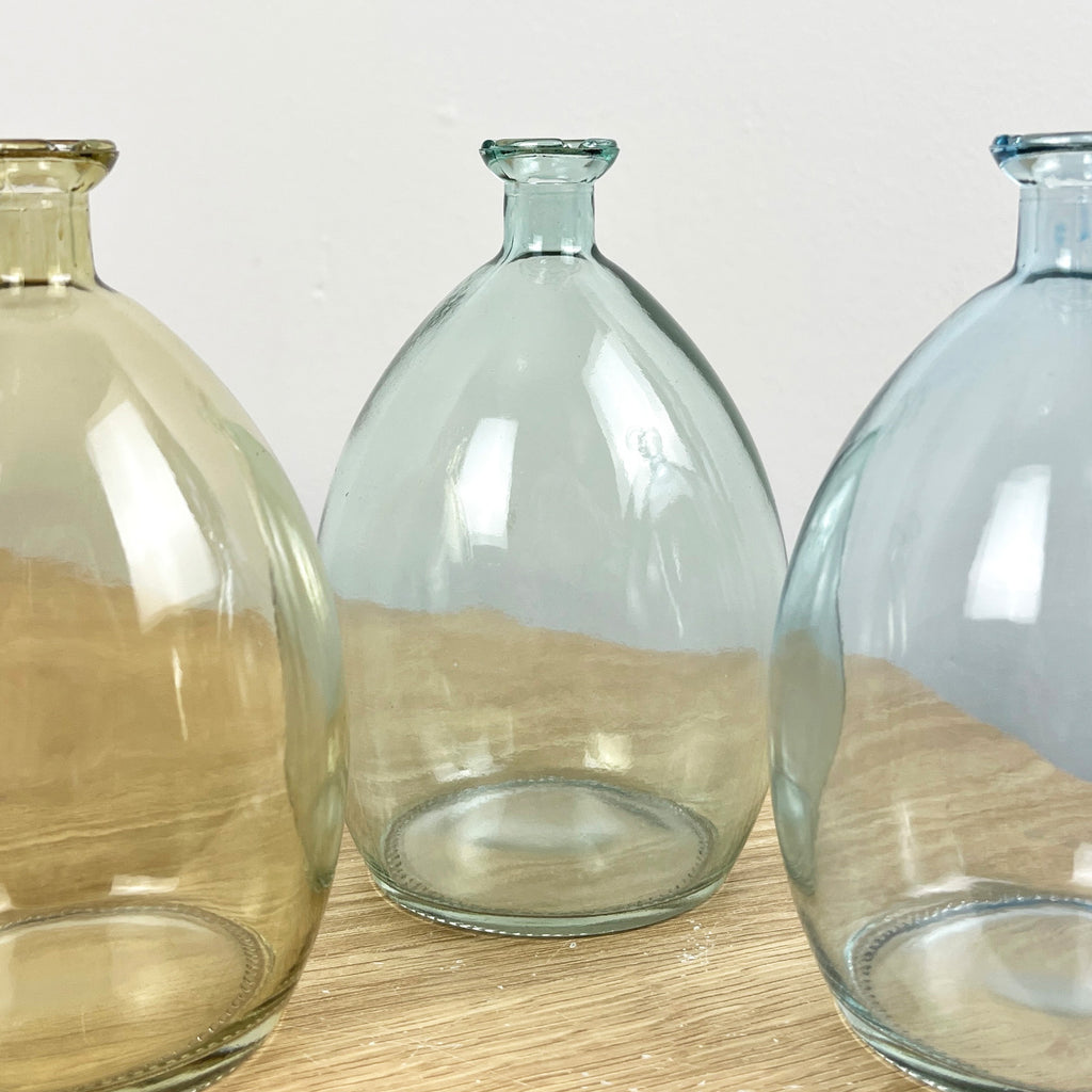 3 Piece Glass Bud Vase Set - Abstract Mix #1