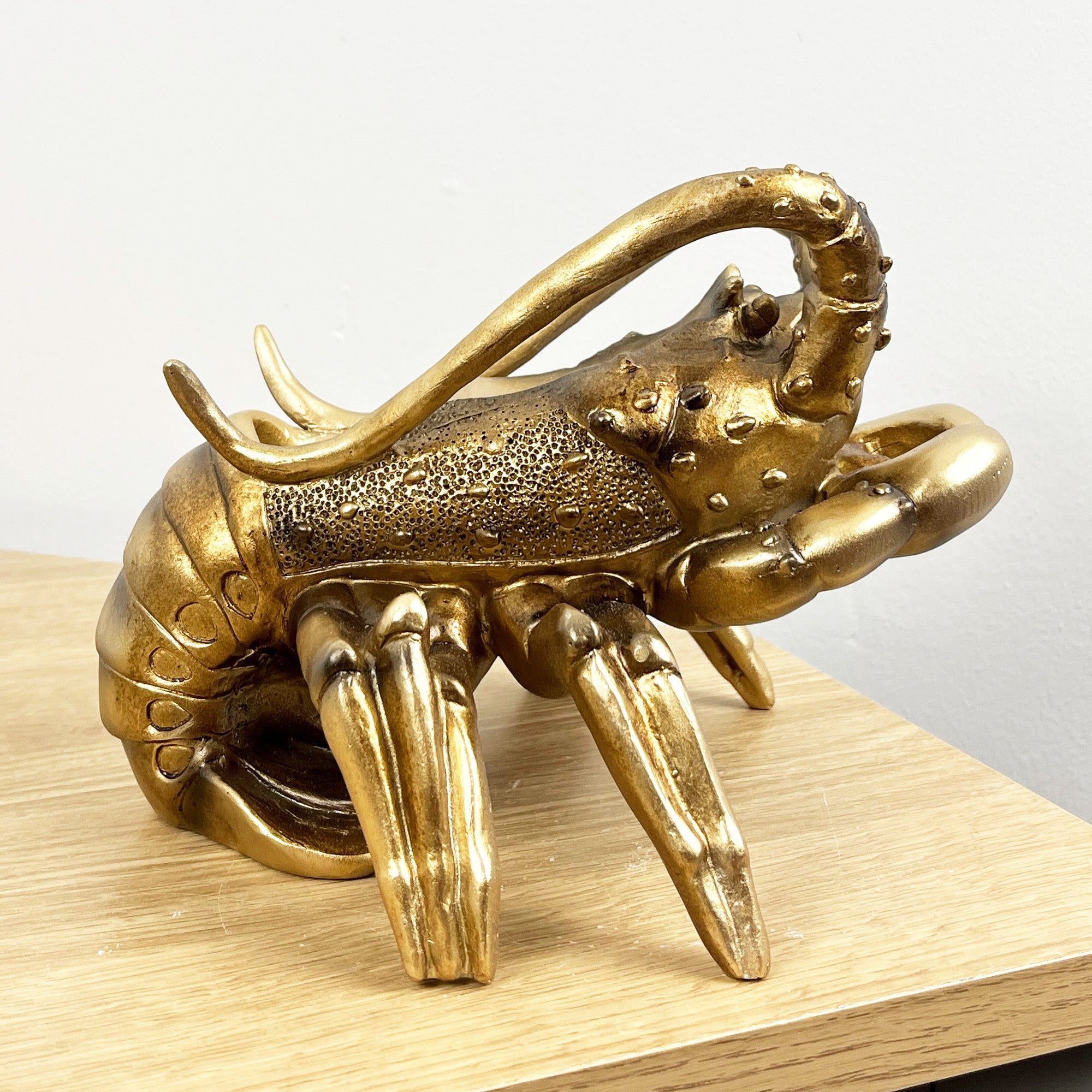 Gold Lobster Single Wine Bottle Holder for Table – Resin