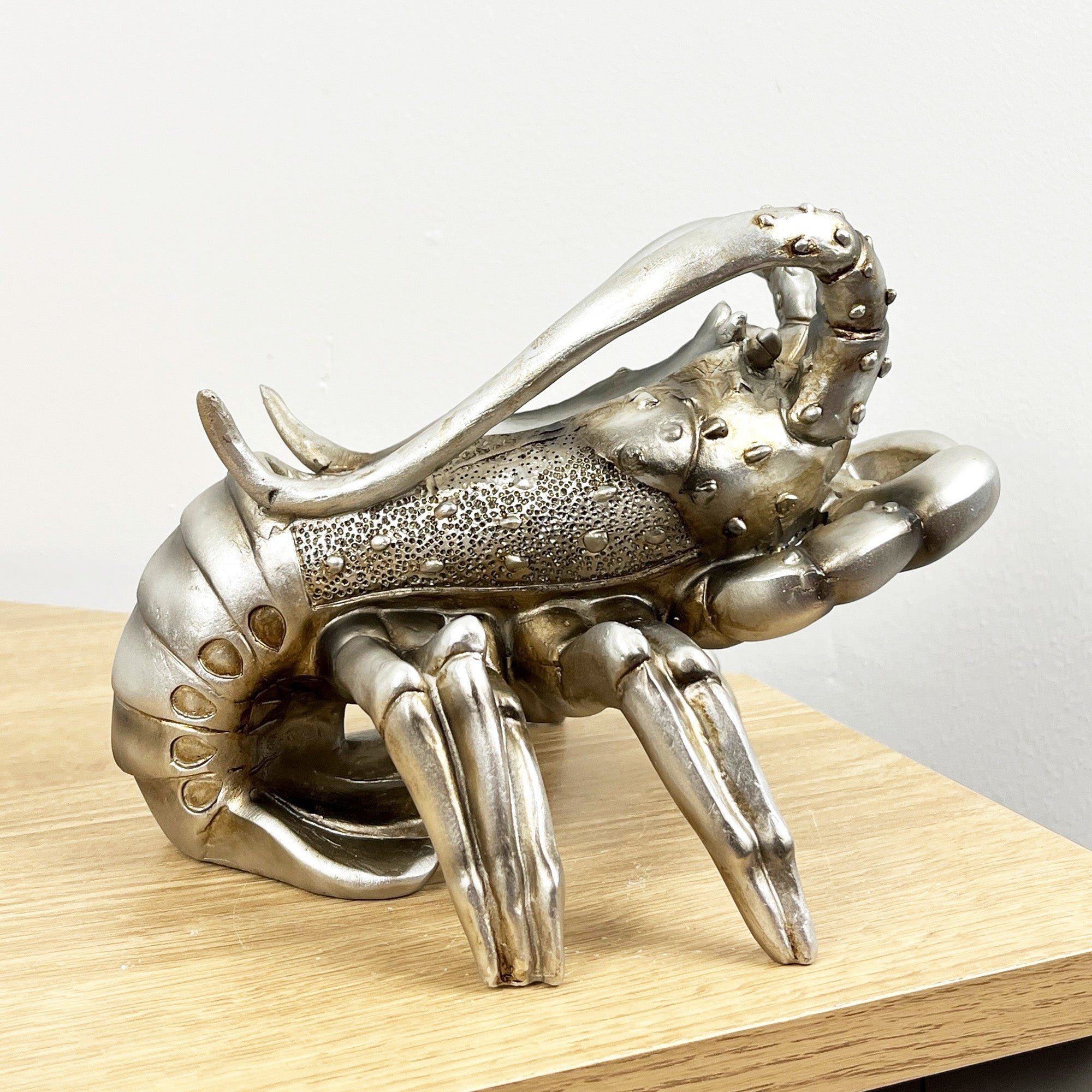 Silver Lobster Single Wine Bottle Holder for Table – Resin
