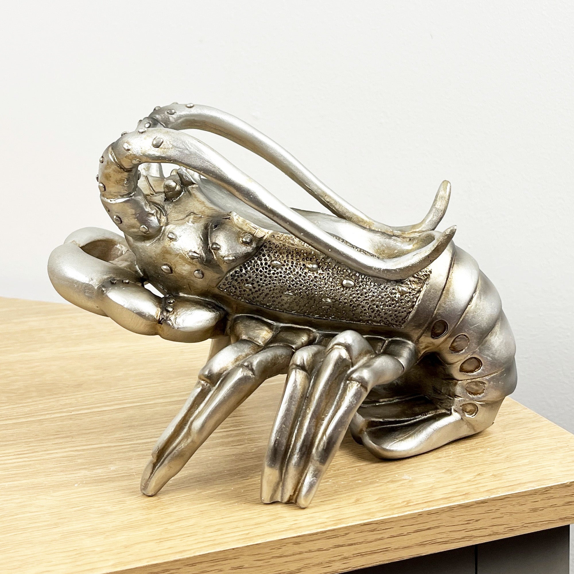 Silver Lobster Single Wine Bottle Holder for Table – Resin