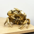 Gold Crab Single Wine Bottle Holder for Table – Resin
