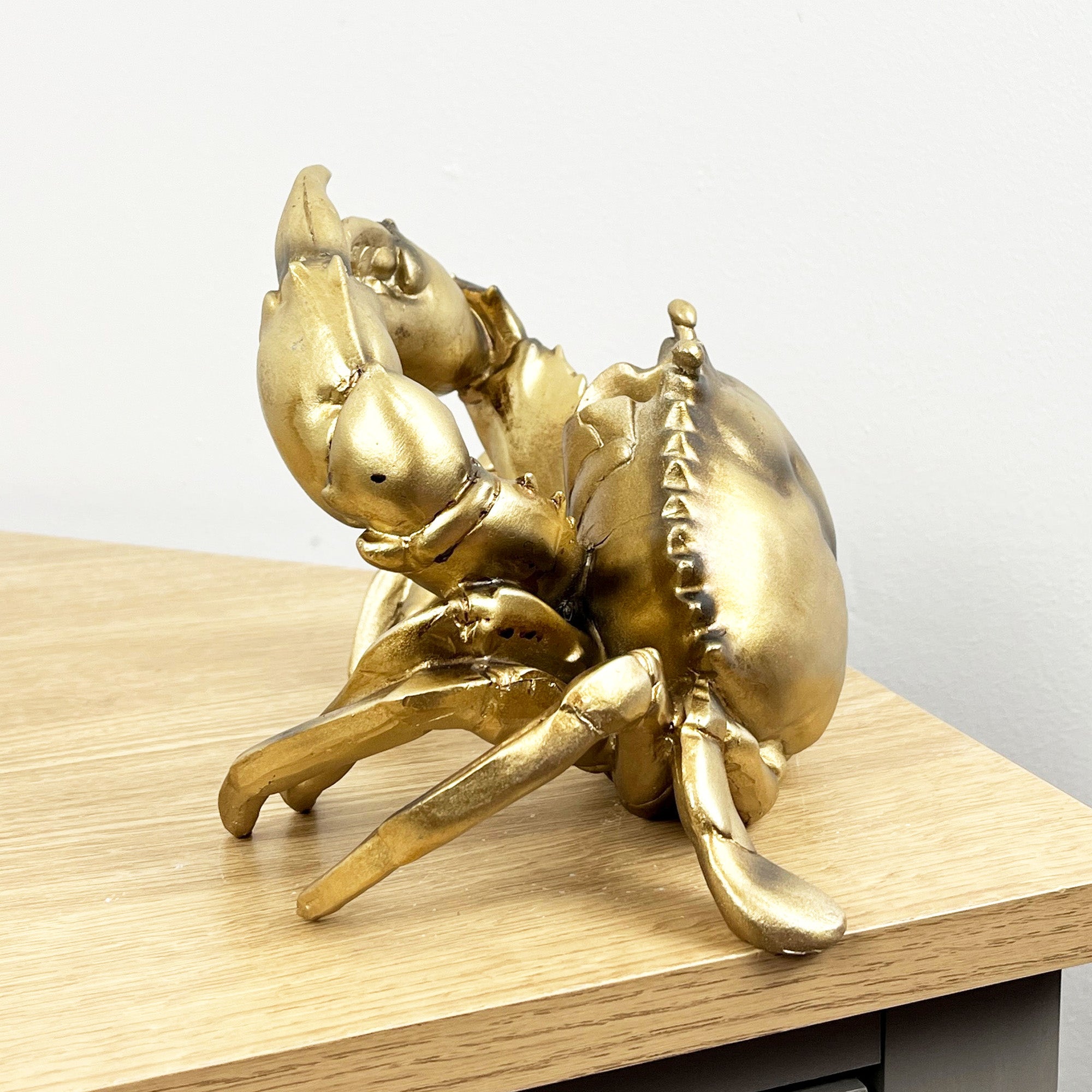 Gold Crab Single Wine Bottle Holder for Table – Resin