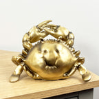 Gold Crab Single Wine Bottle Holder for Table – Resin