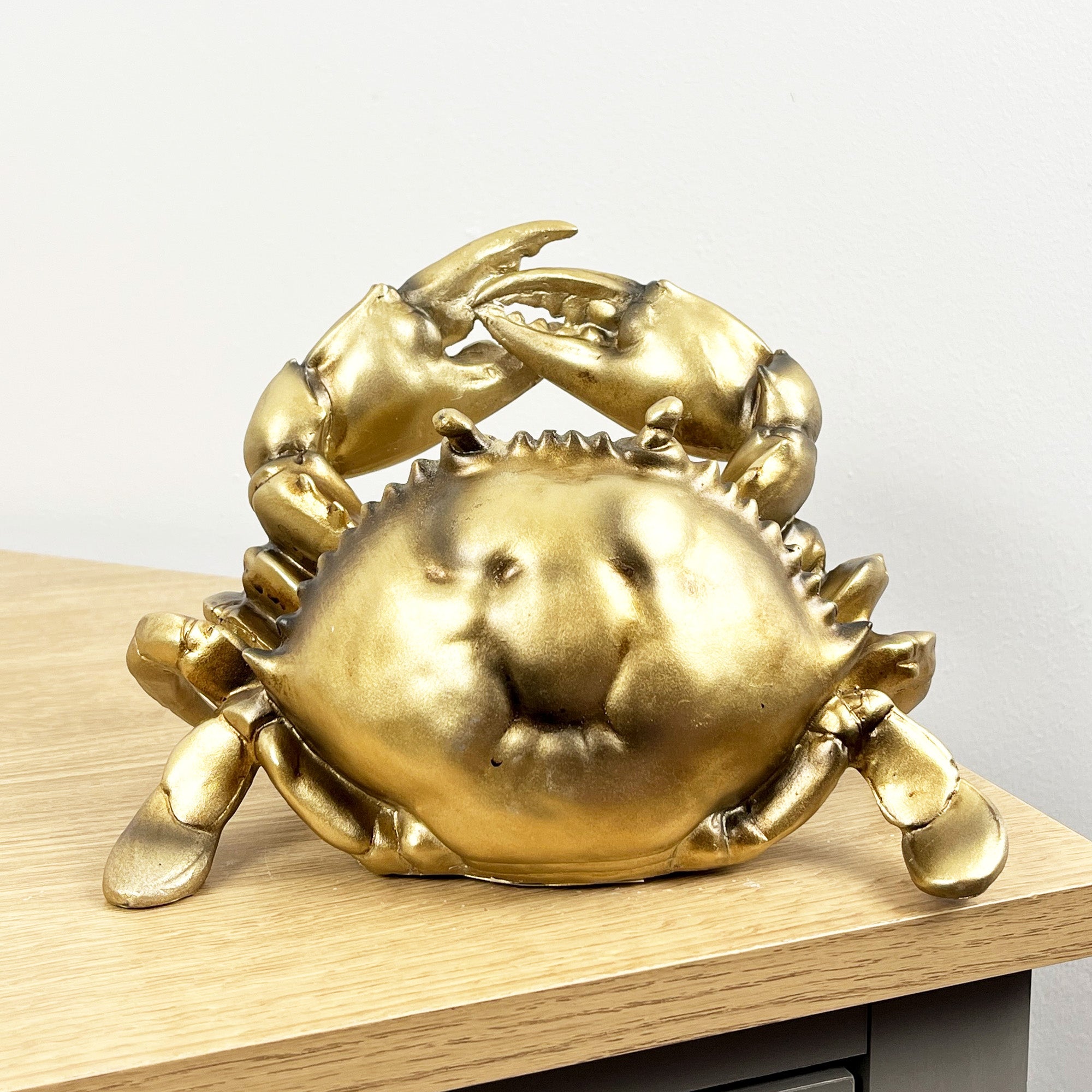 Gold Crab Single Wine Bottle Holder for Table – Resin