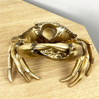 Gold Crab Single Wine Bottle Holder for Table – Resin