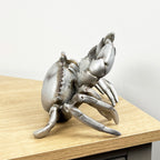 Silver Crab Single Wine Bottle Holder for Table – Resin