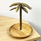 19.5cm Tropical Palm Tree Jewellery Stand / Organiser - Gold