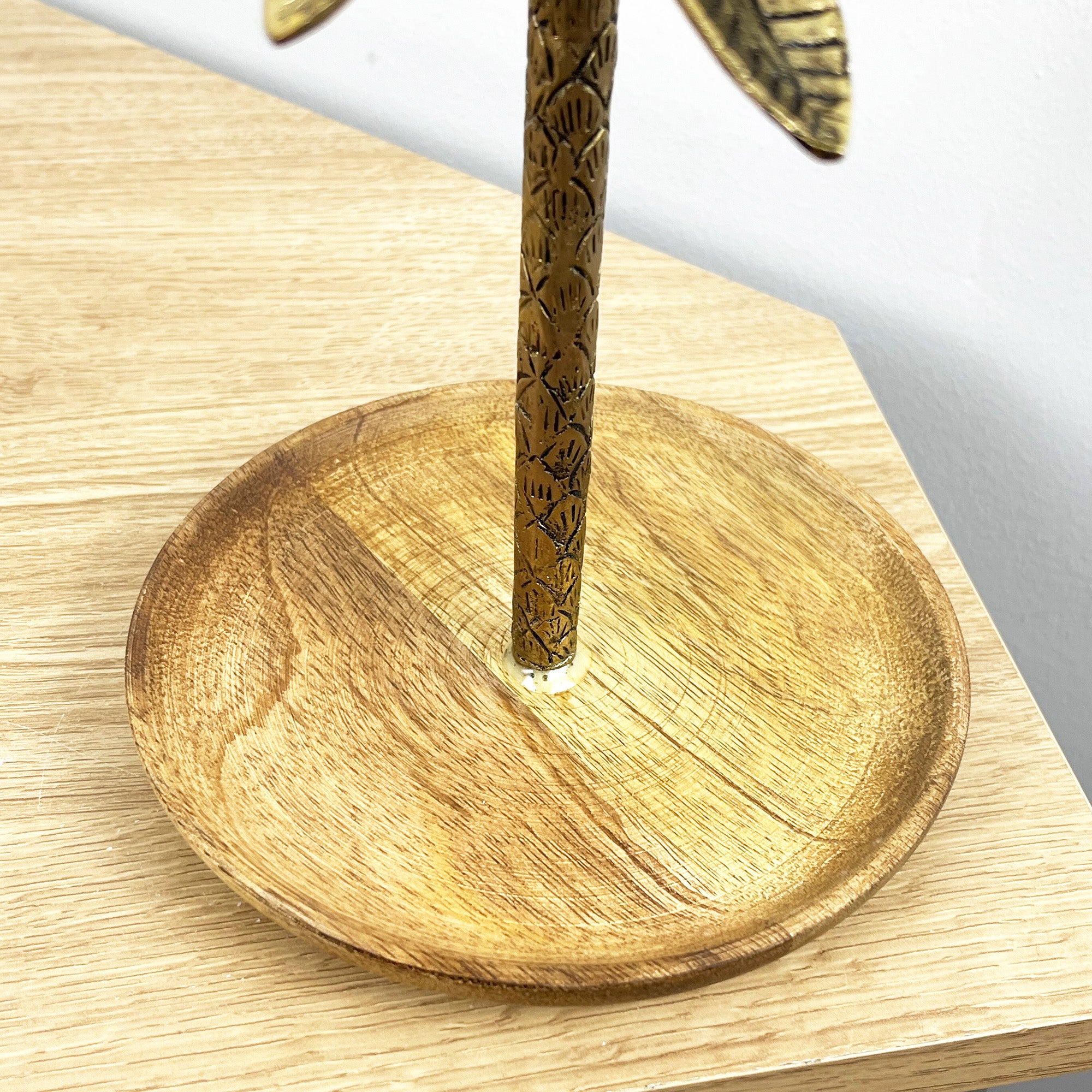 19.5cm Tropical Palm Tree Jewellery Stand / Organiser - Gold