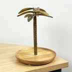 19.5cm Tropical Palm Tree Jewellery Stand / Organiser - Gold