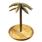 19.5cm Tropical Palm Tree Jewellery Stand / Organiser - Gold